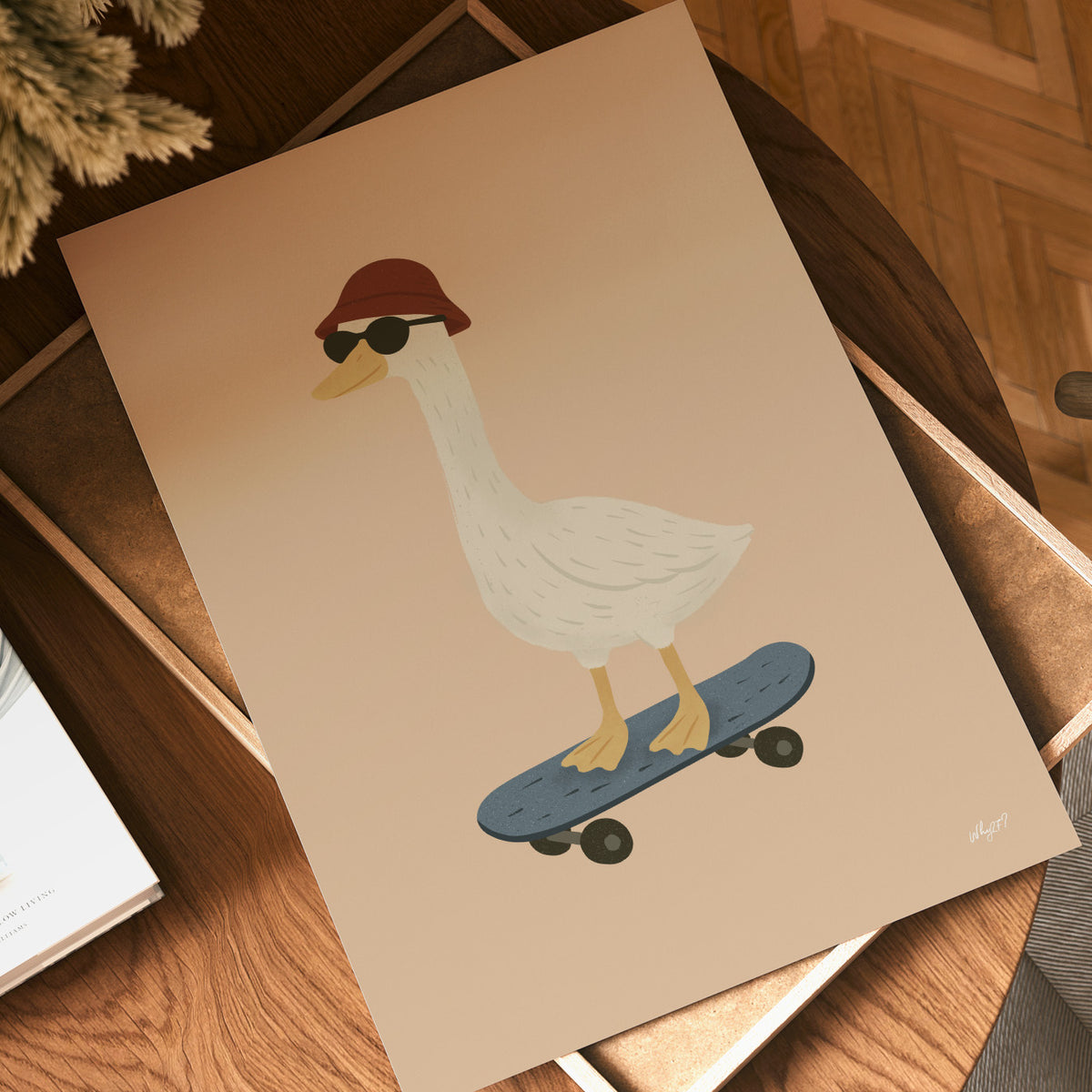 Goose Skateboarding Poster