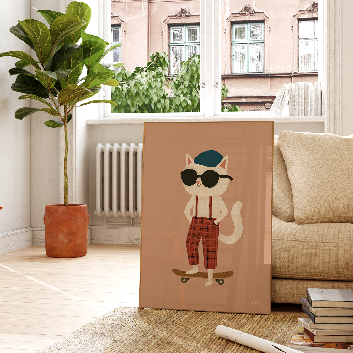Cool Cat Skater-Poster