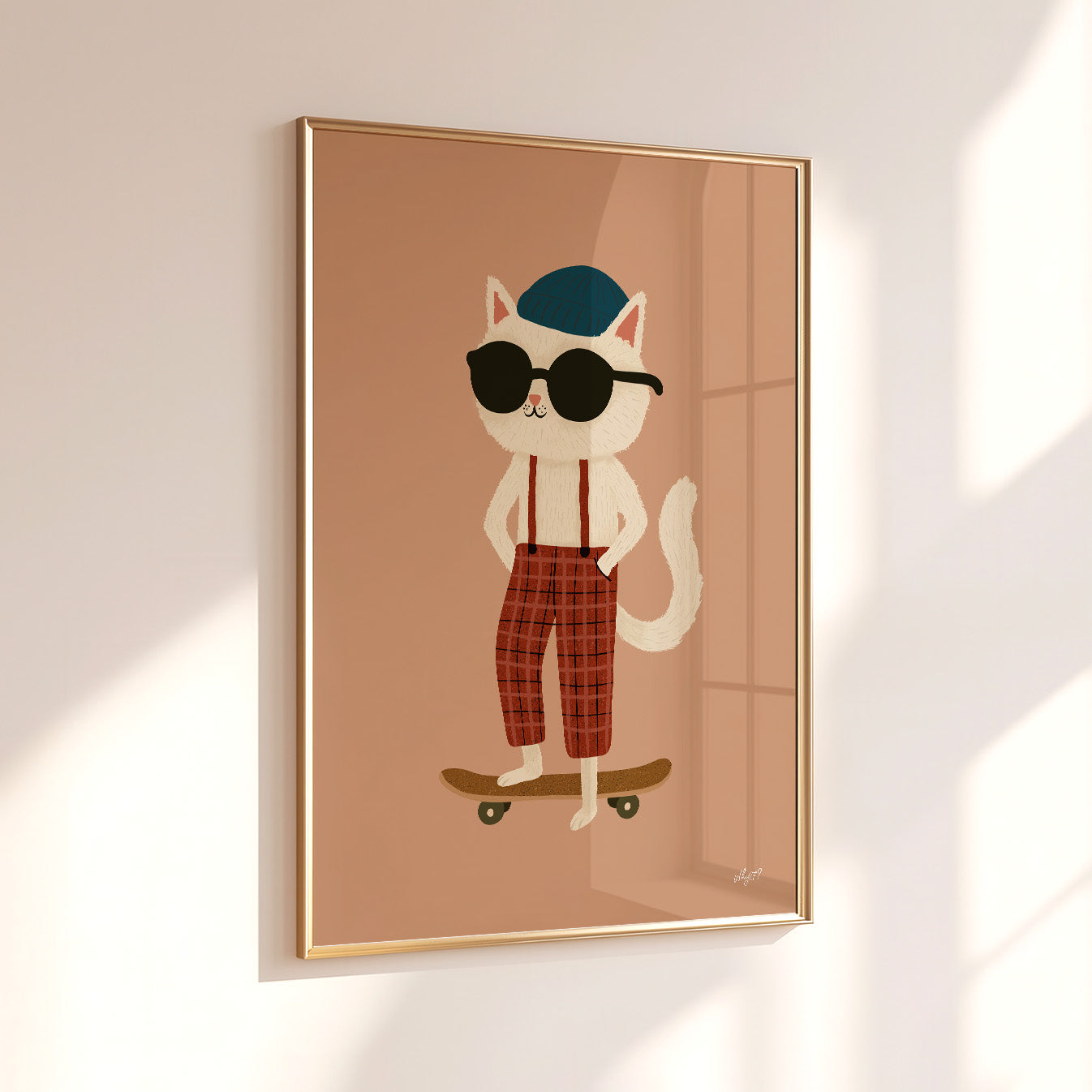 Cool Cat Skater-Poster