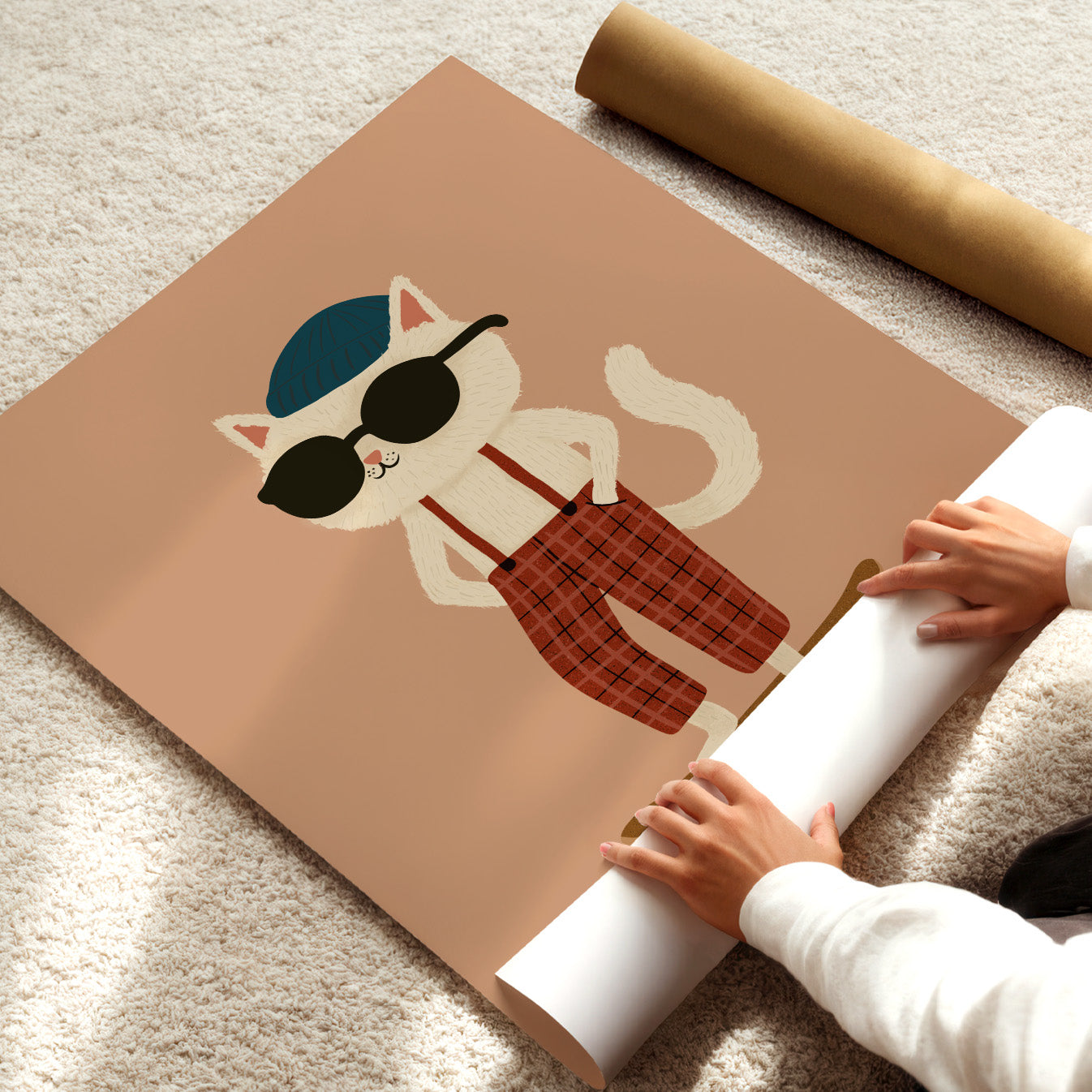 Cool Cat Skater-Poster