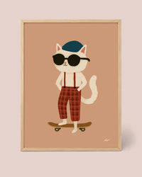 Póster Gato Skater Molón