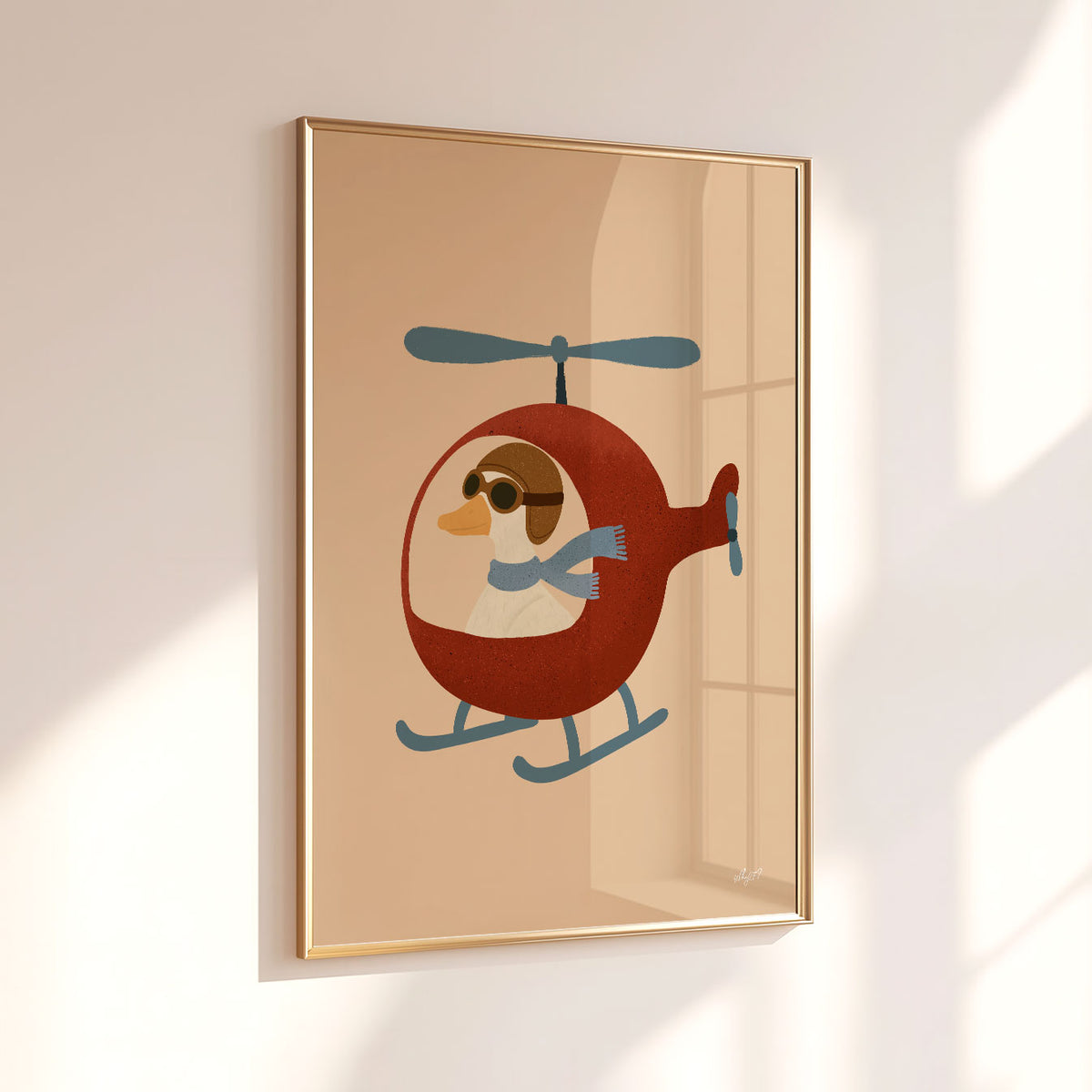 Goose Helicopter Poster