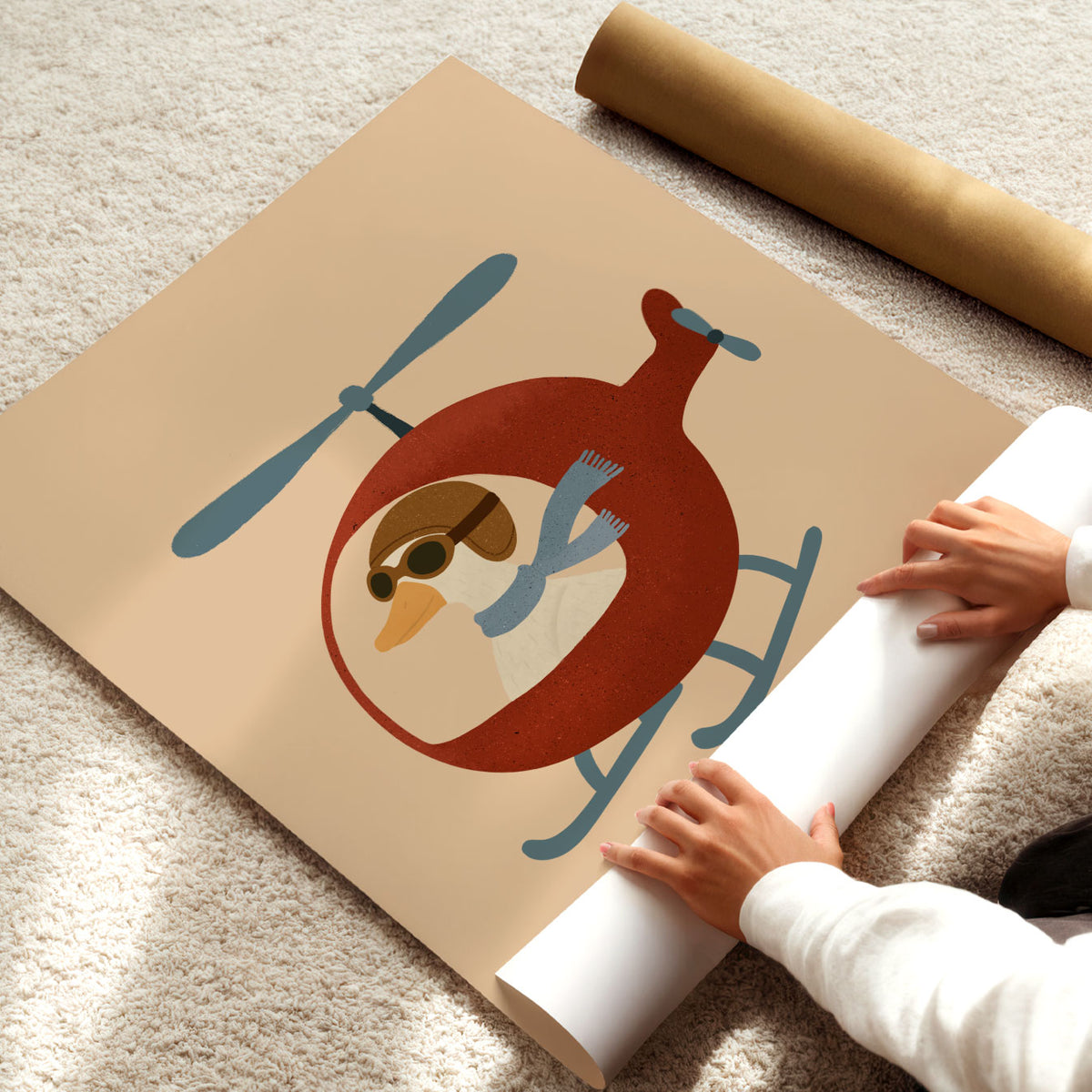 Goose Helicopter Poster