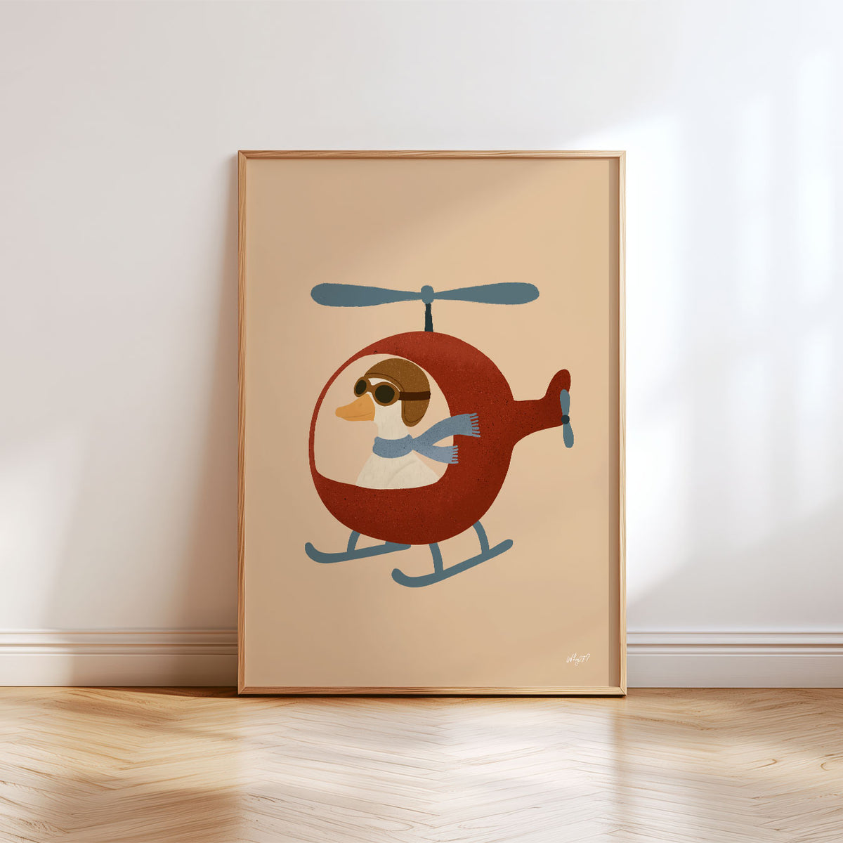 Goose Helicopter Poster