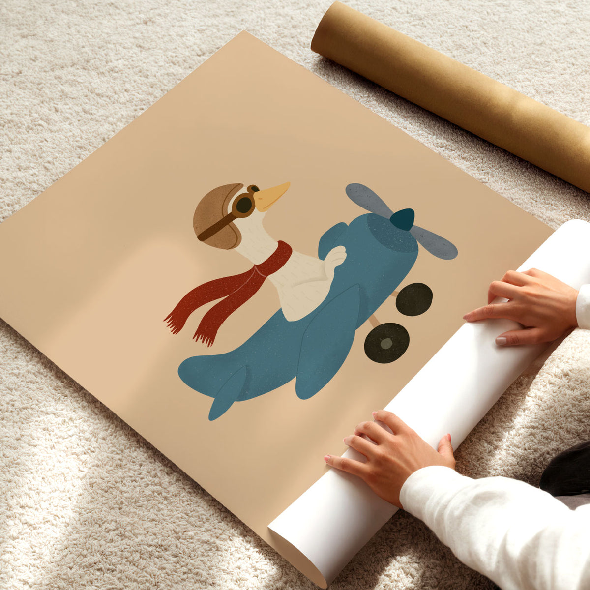 Goose In A Plane Poster