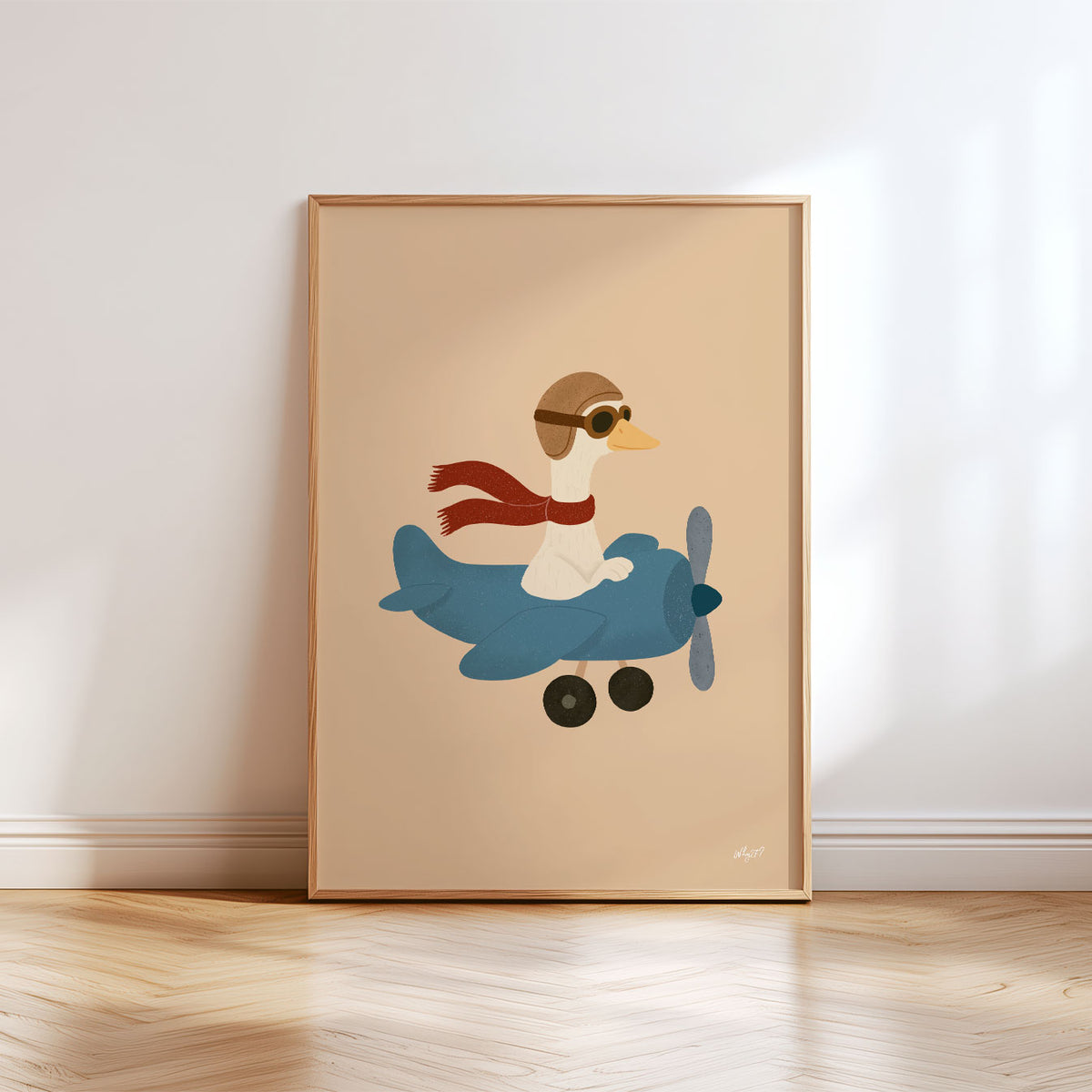 Goose In A Plane Poster