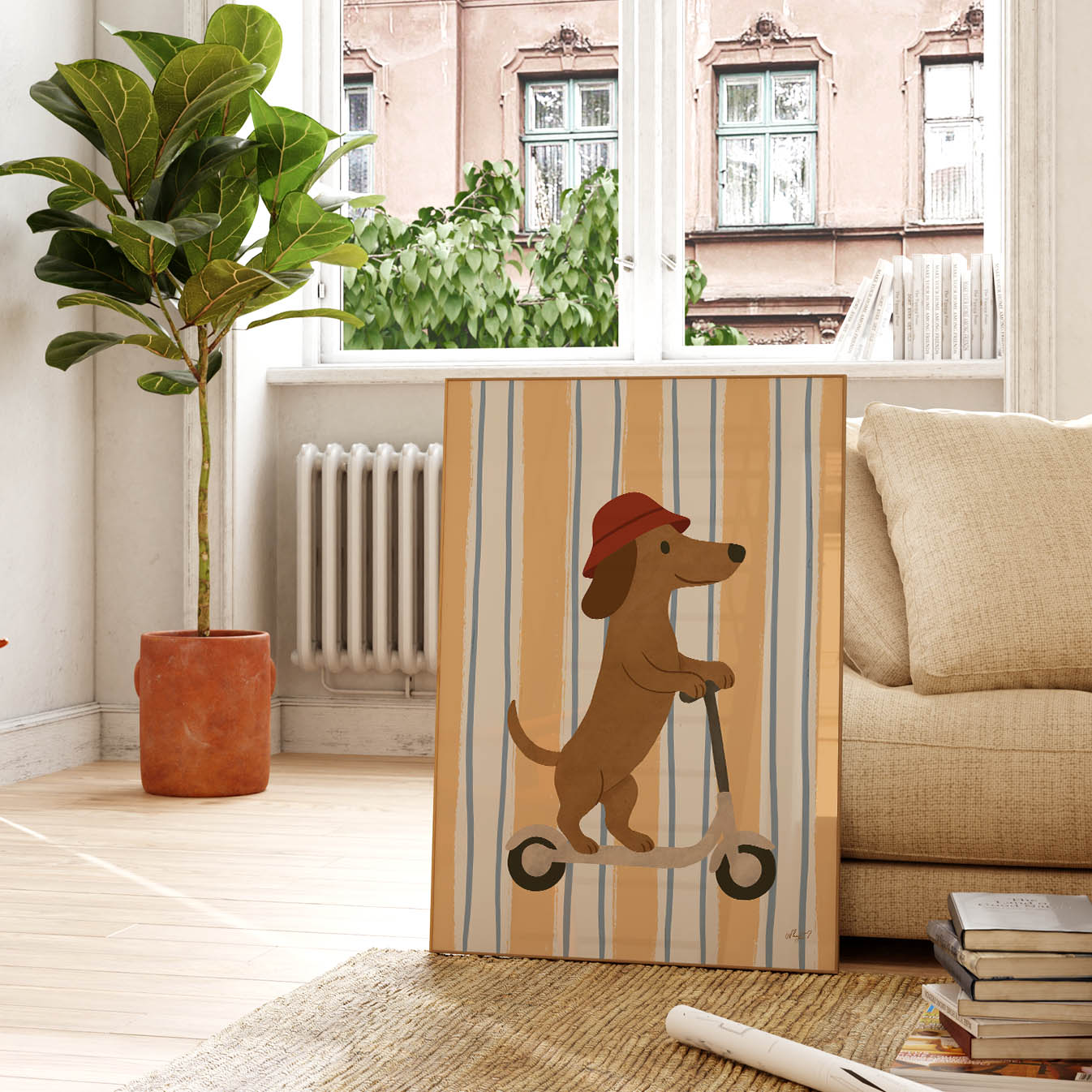 Scooter Dog Poster