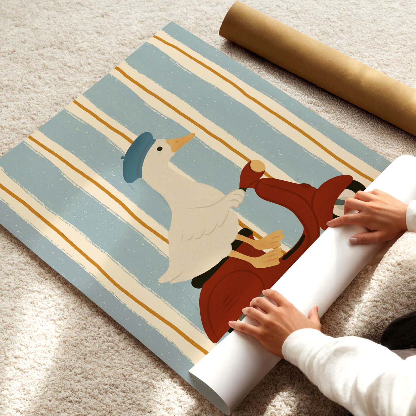 Vintage Roller-Gans-Poster