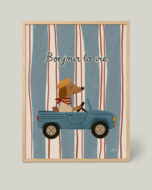 Bonjour la Vie Hunde-Poster