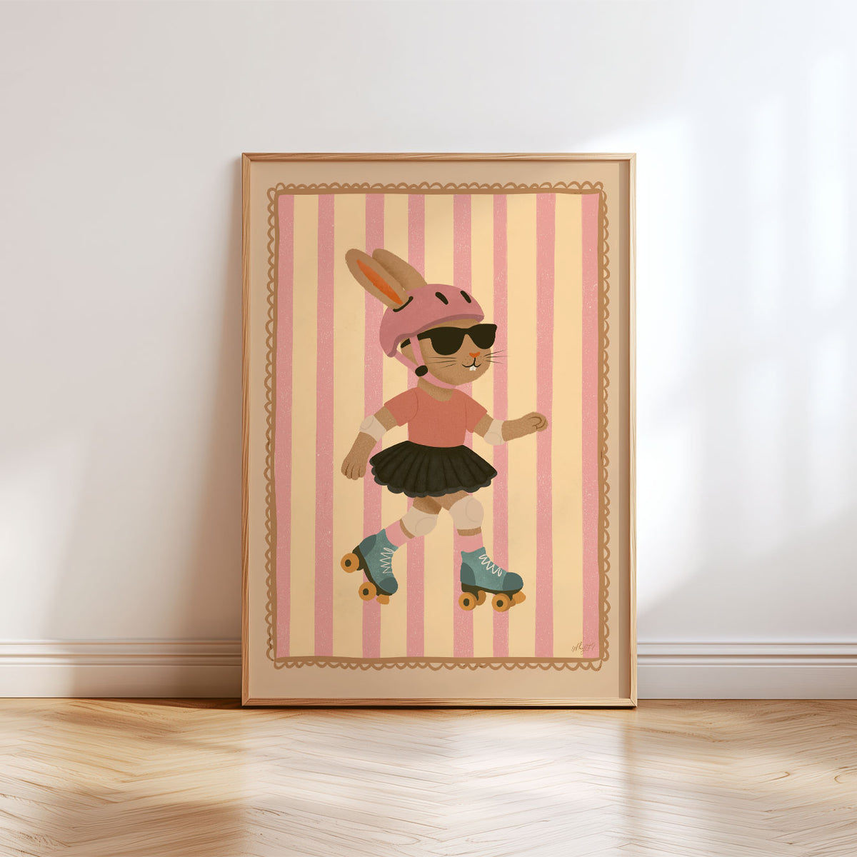 Skating Rabbit Poster