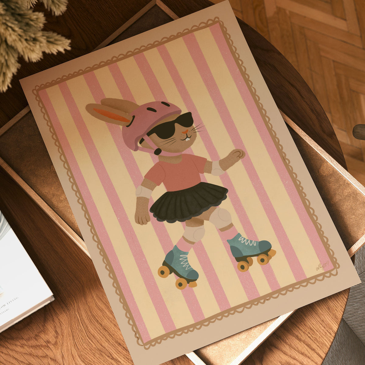 Skating Rabbit Poster