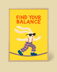 Póster Conejo en Equilibrio