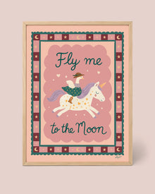 Pferde-Poster Fly Me To The Moon