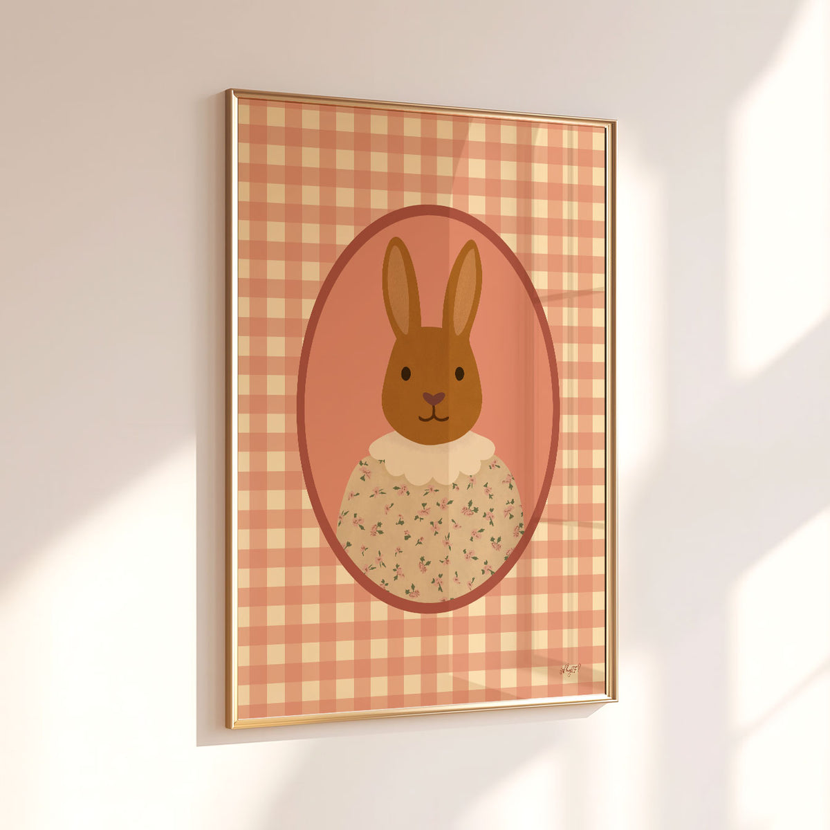 Rabbit Portrait Frame Poster