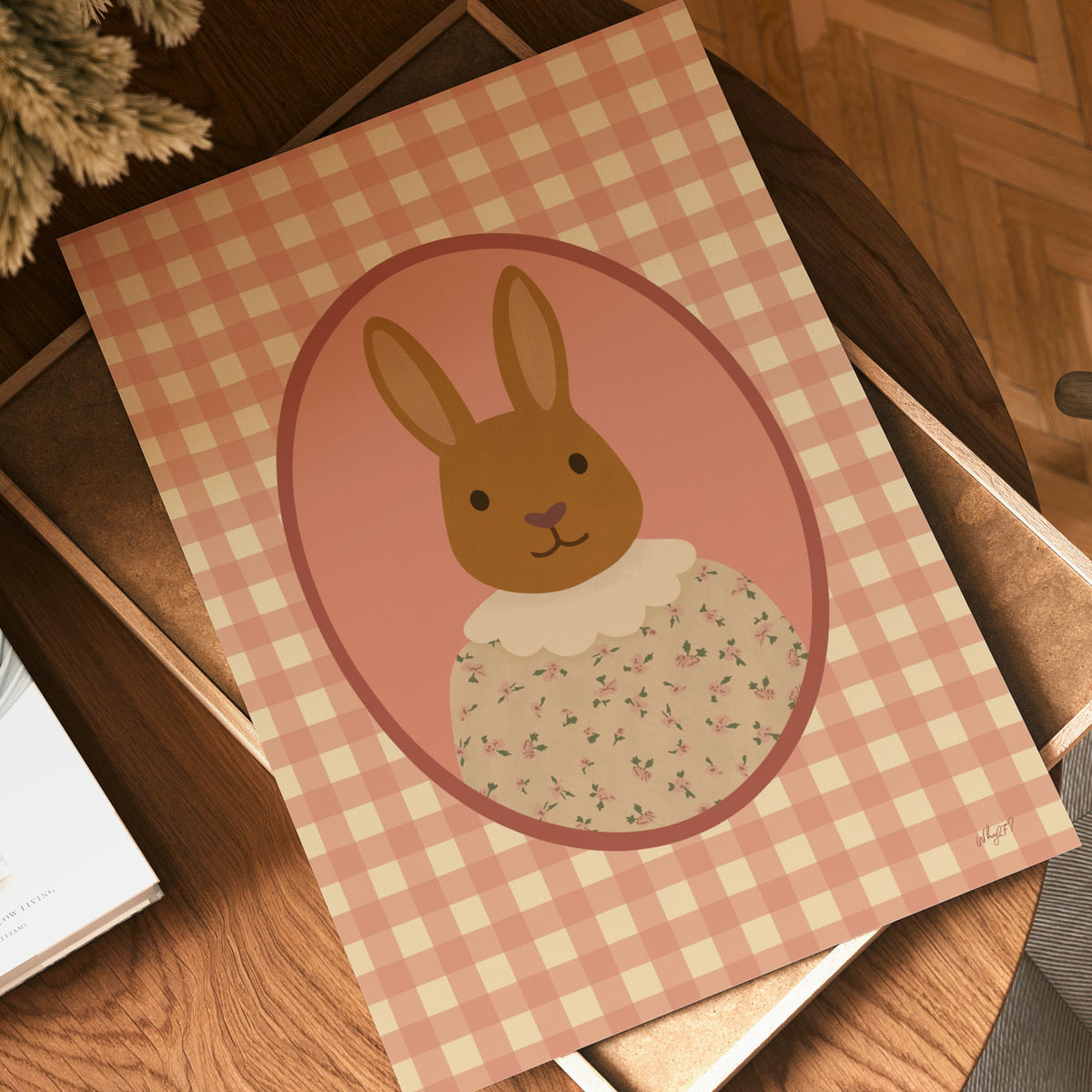Rabbit Portrait Frame Poster