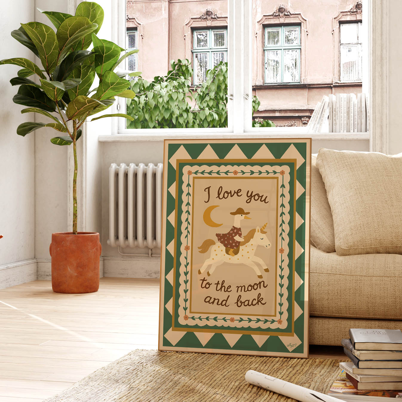 Ich liebe dich bis zum Mond und zurück Poster