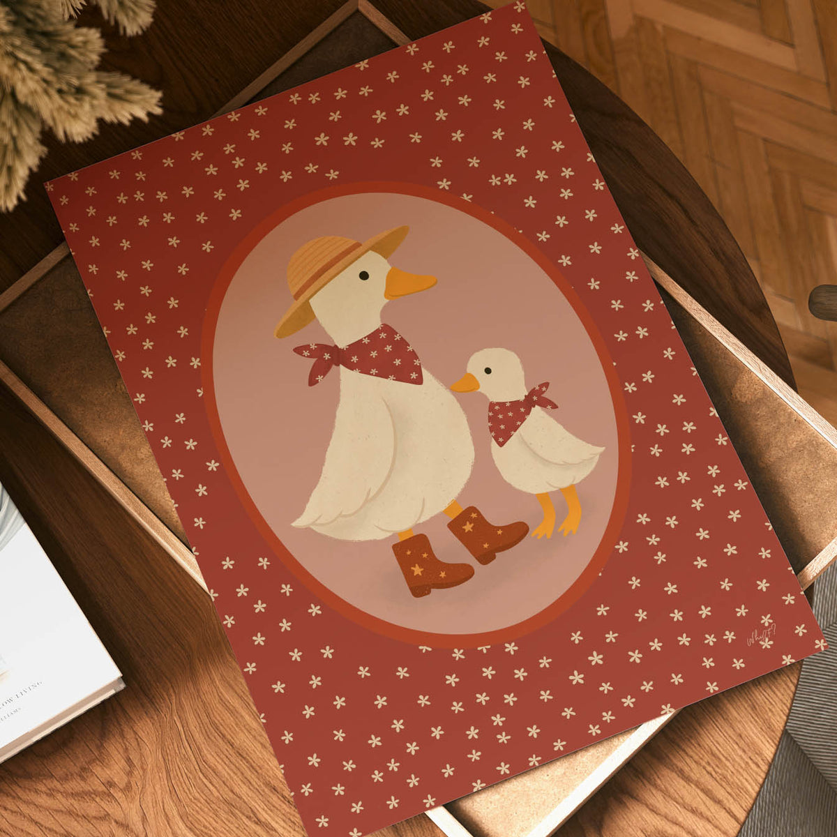 Kleine Entenfamilie Poster
