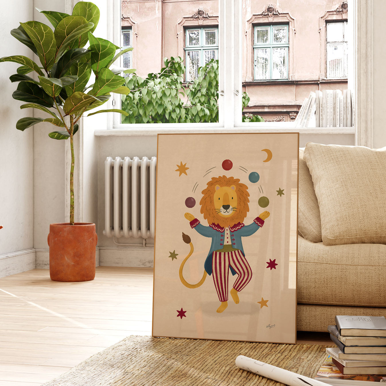 Circus Lion Poster