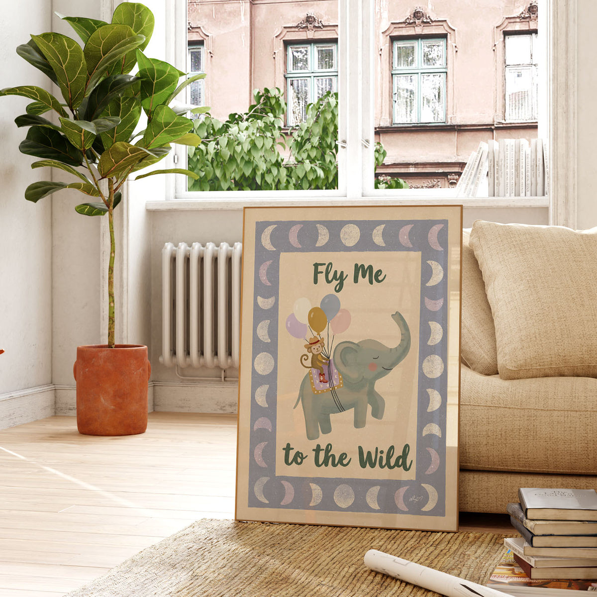 Fly Me To The Wild Elephant Poster