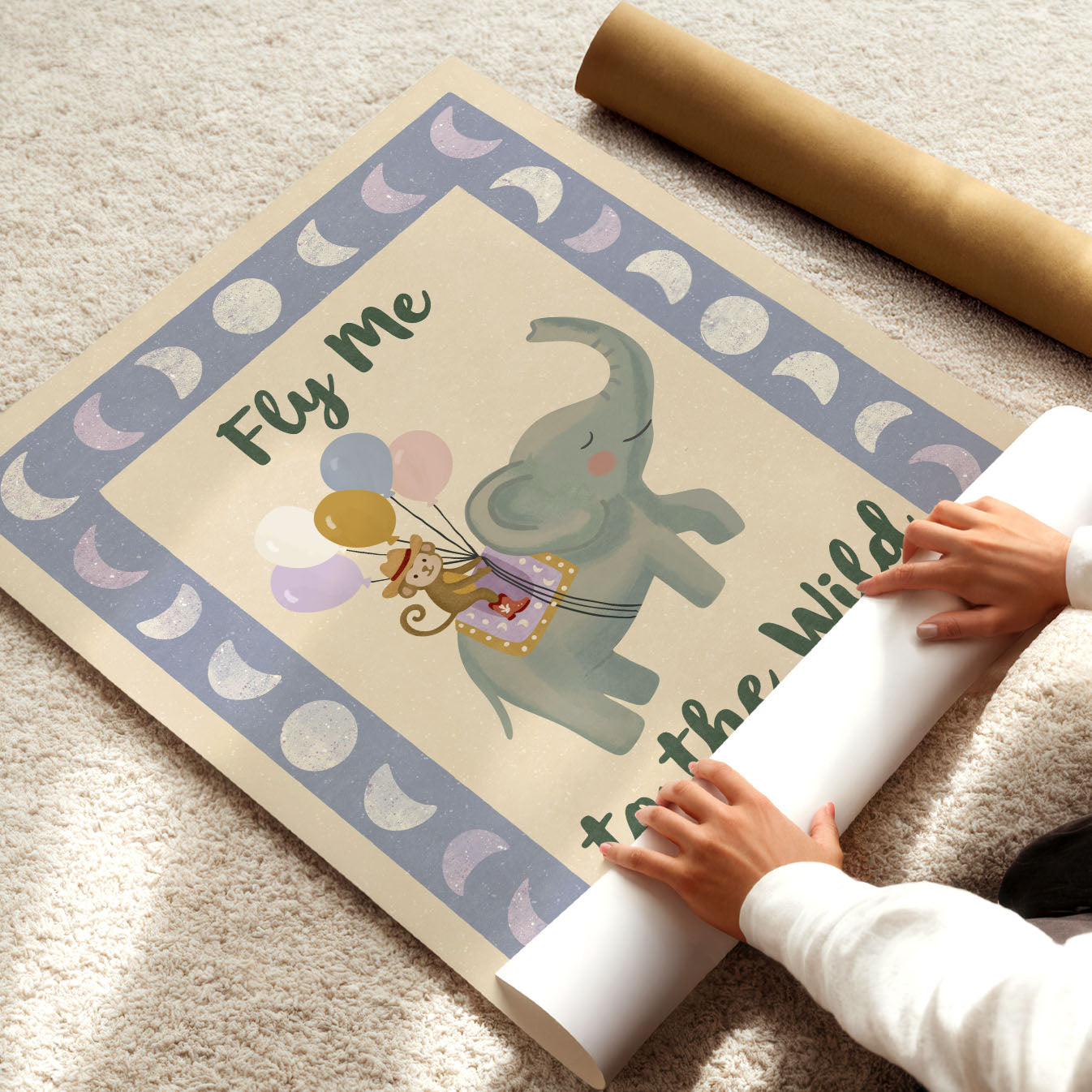 Fly Me To The Wild Elefant Poster