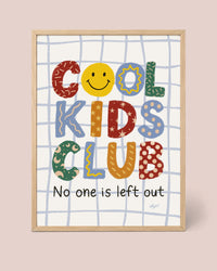 Affiche pour chambre d’enfant « Cool Kids Club »