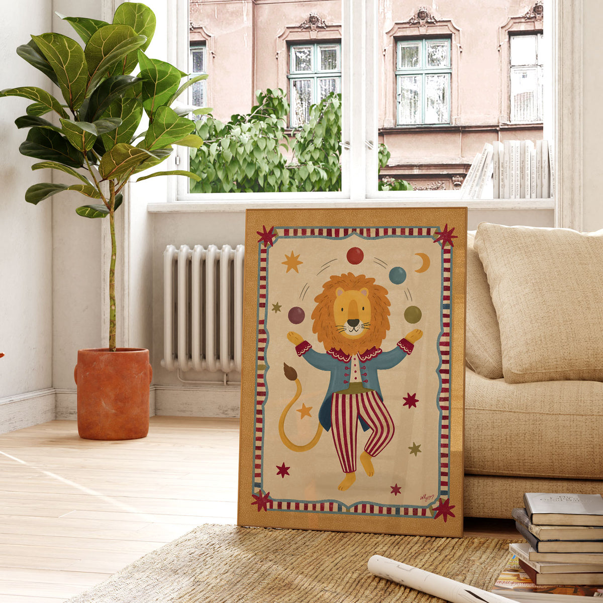 Circus Lion Poster