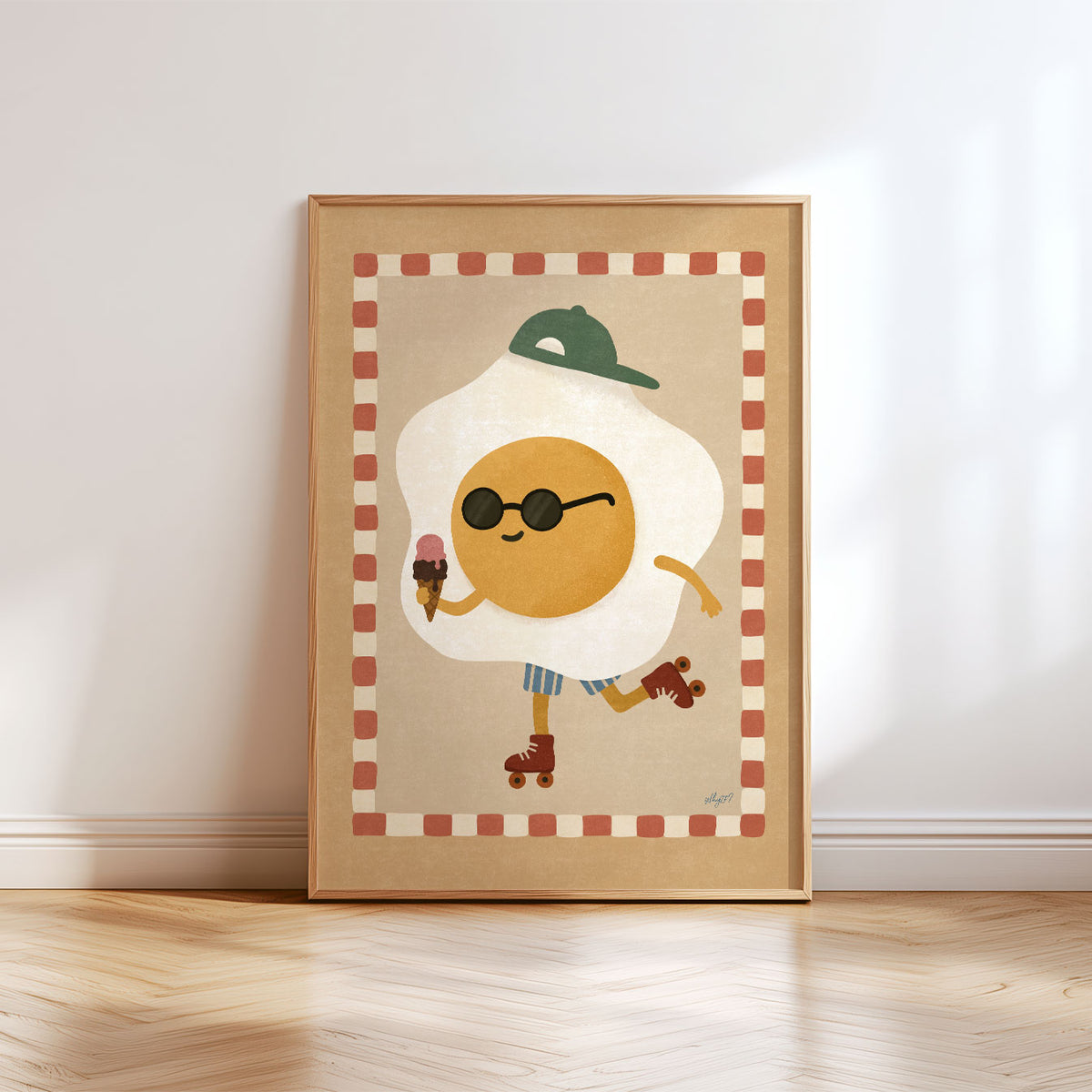 Fried Egg On Skates Poster