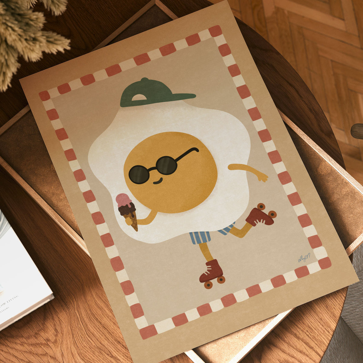 Fried Egg On Skates Poster