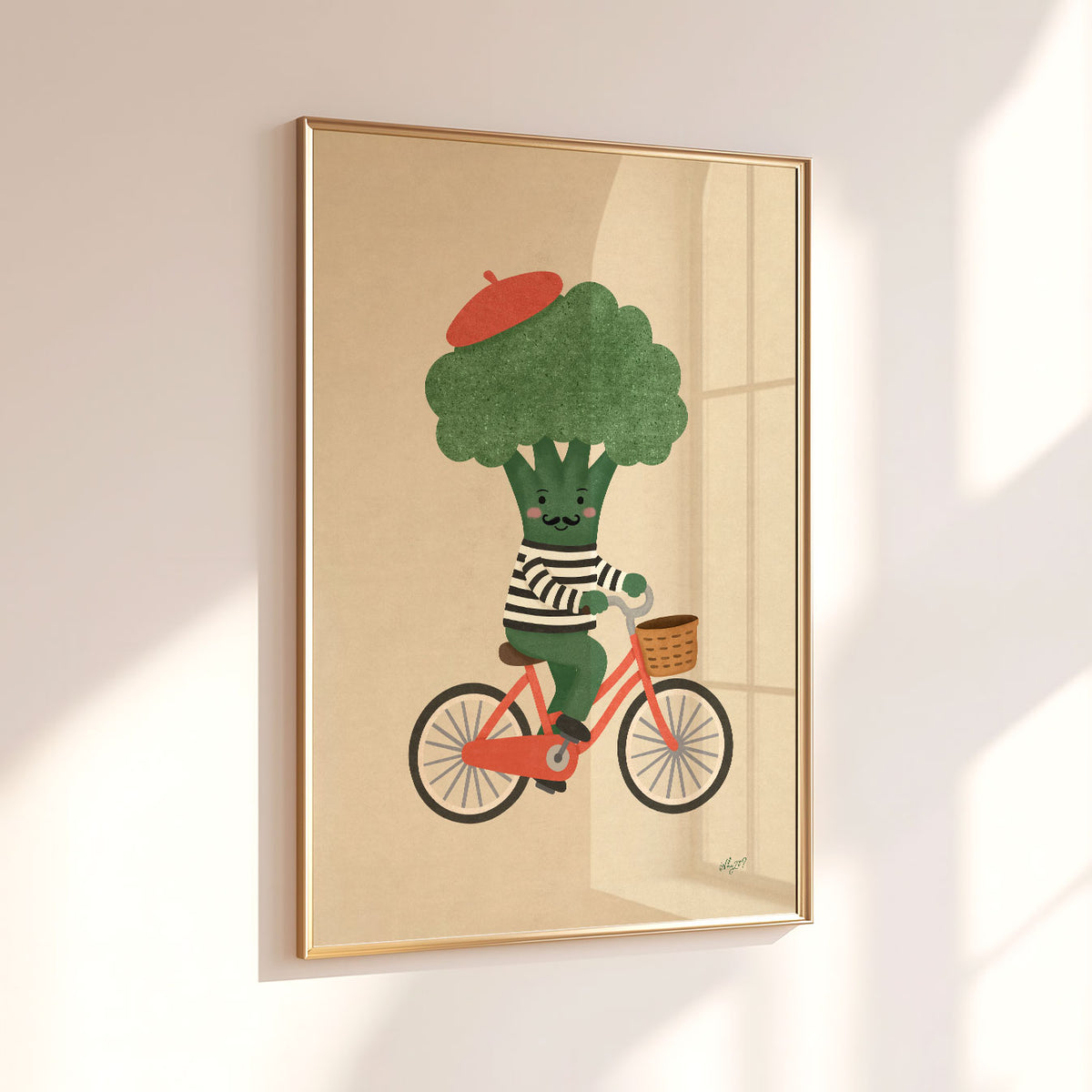 Broccoli On A Bike Poster