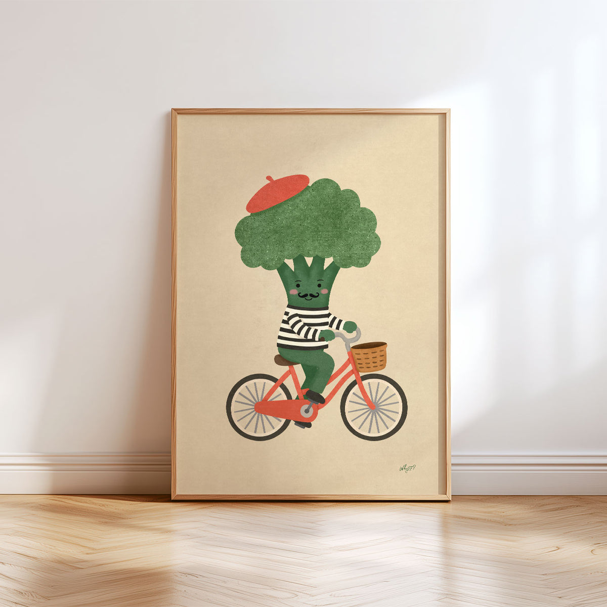 Broccoli On A Bike Poster