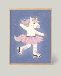 Einhorn auf Rollschuhen Poster