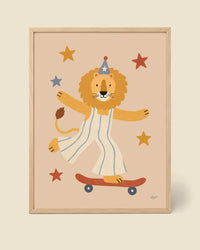 Party-Löwe Skateboard Poster
