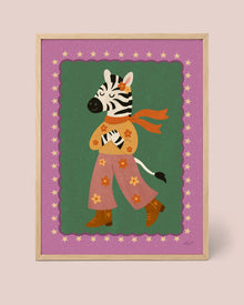 Póster Cebra Groovy