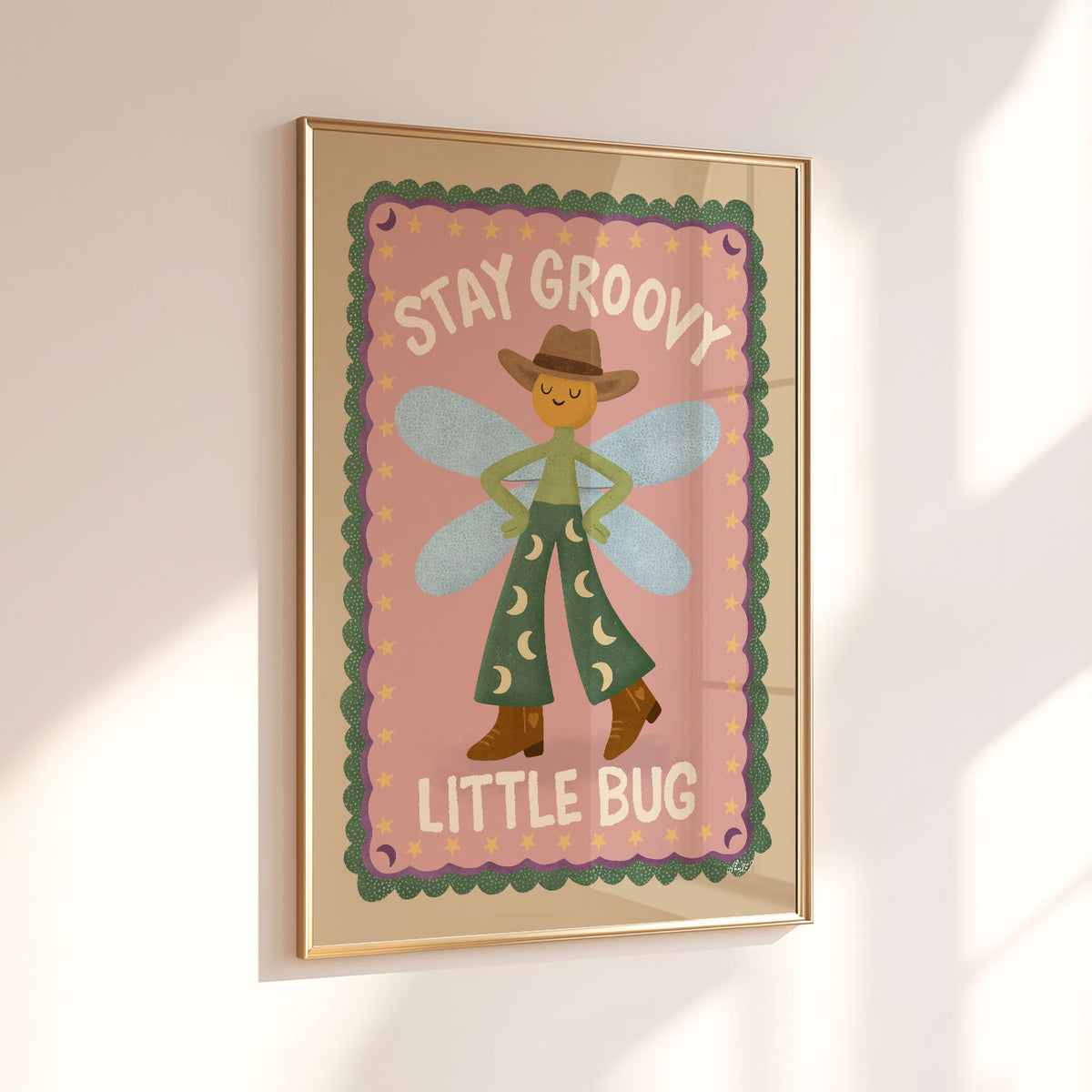 Stay Groovy Little Bug Poster