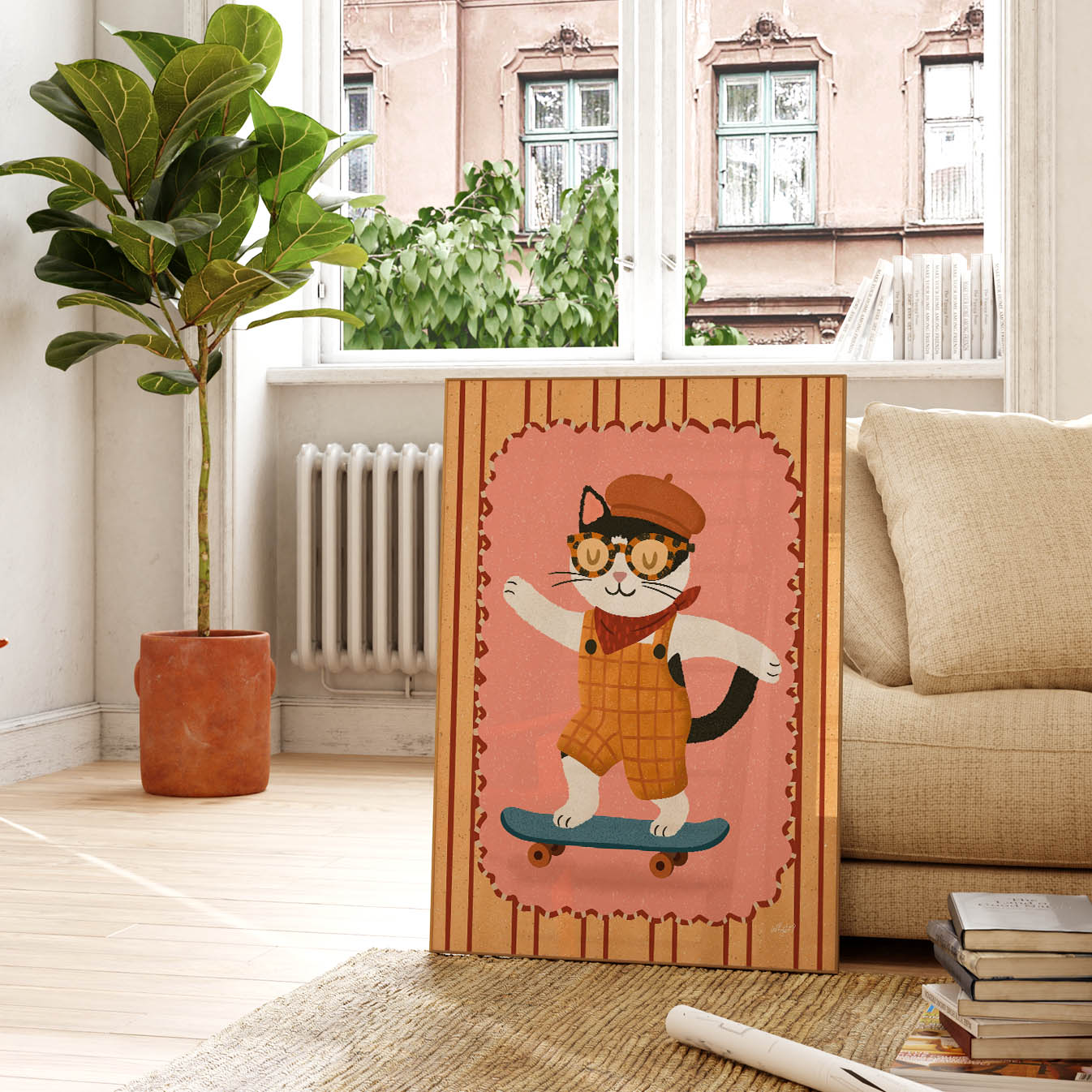 Skater-Katze-Poster