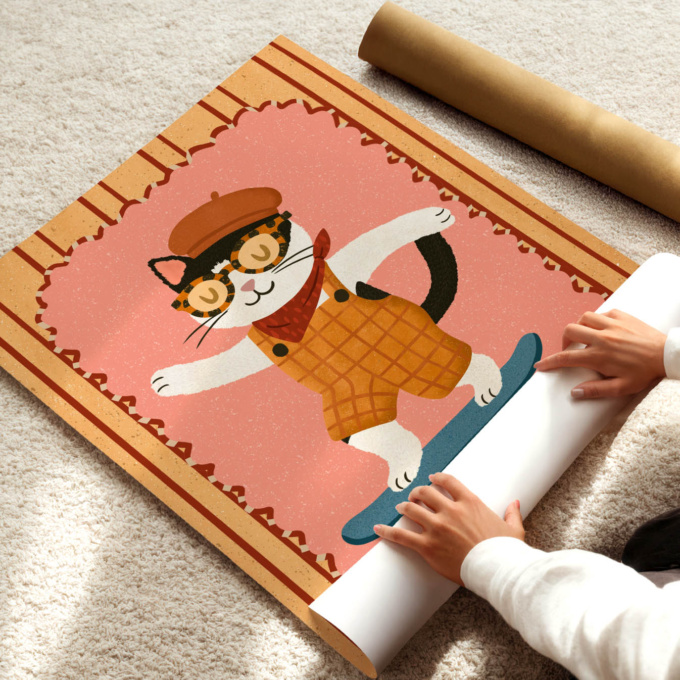 Skater-Katze-Poster