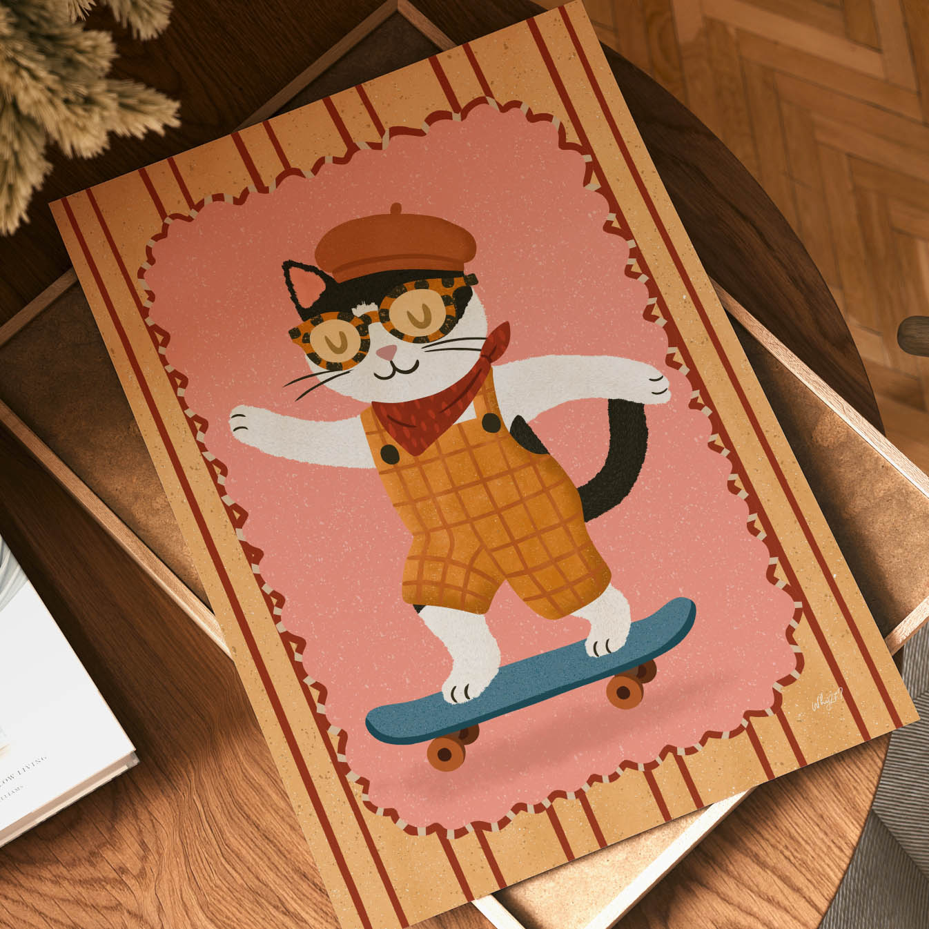 Skater-Katze-Poster