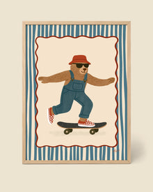 Poster Ours Skateur Cool
