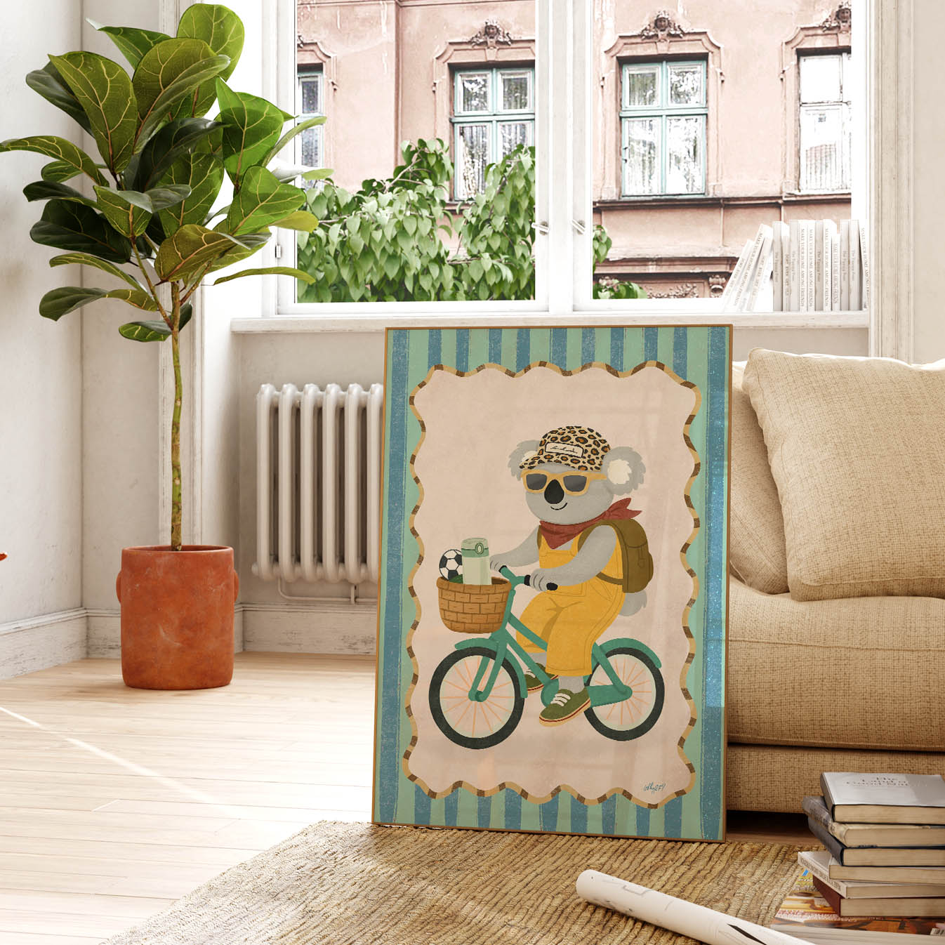 Koala Bicycle Poster