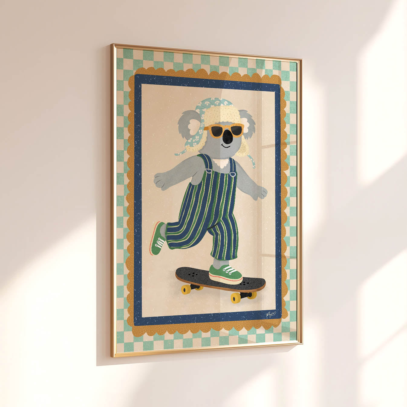 Cool Koala Skateboard Poster