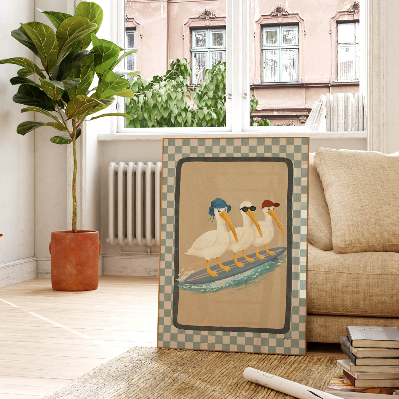 Pelican Surfer-Crew Plakat