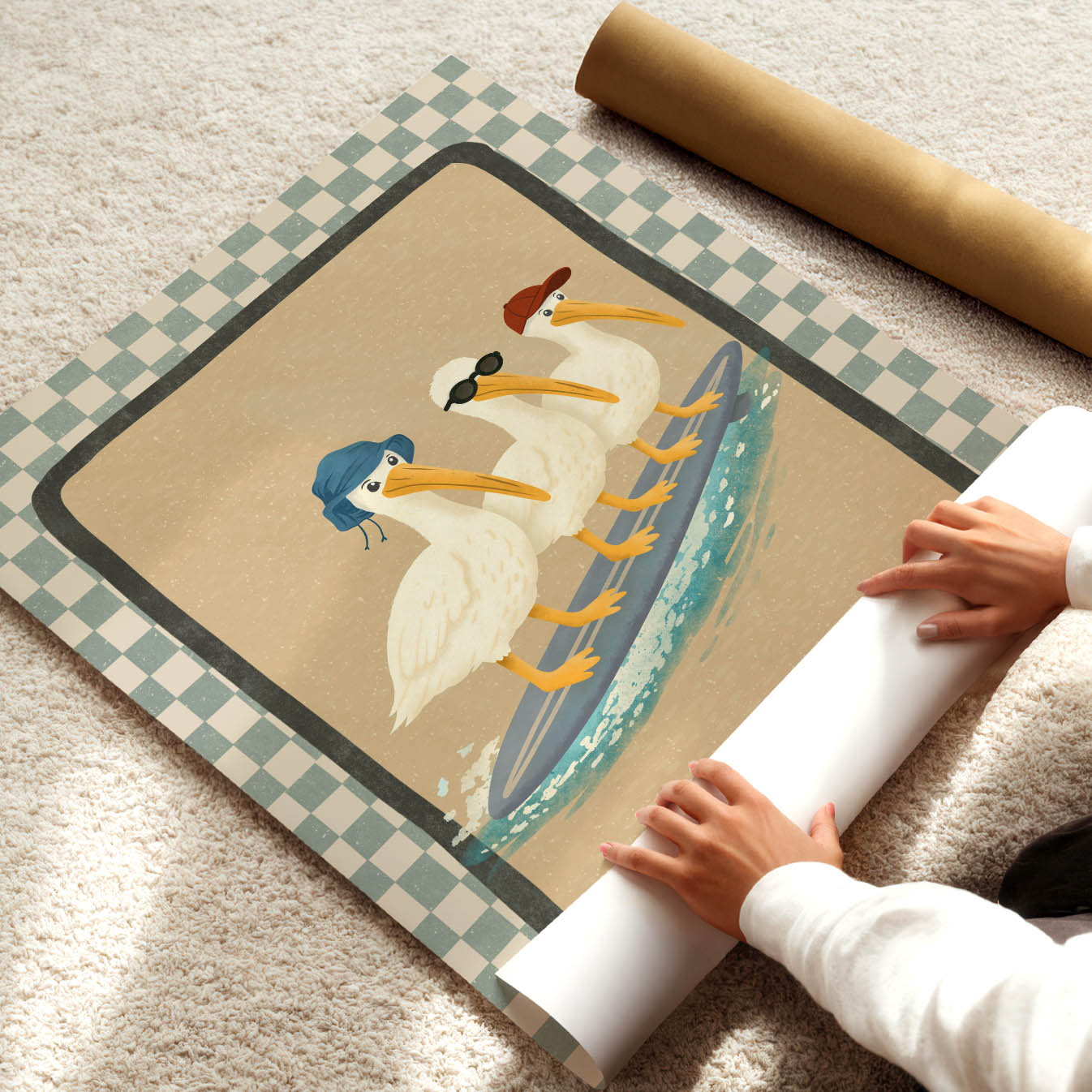 Pelican Surfer-Crew Plakat
