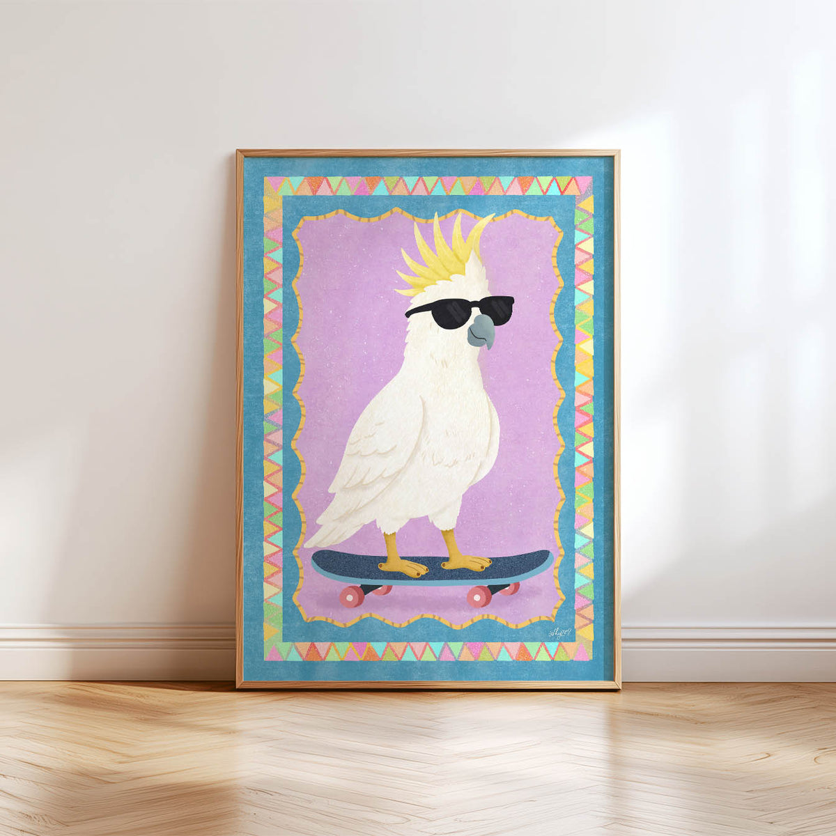Poster "Cooler Skateboard-Kakadu"