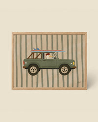 Surf-Truck Poster Grün