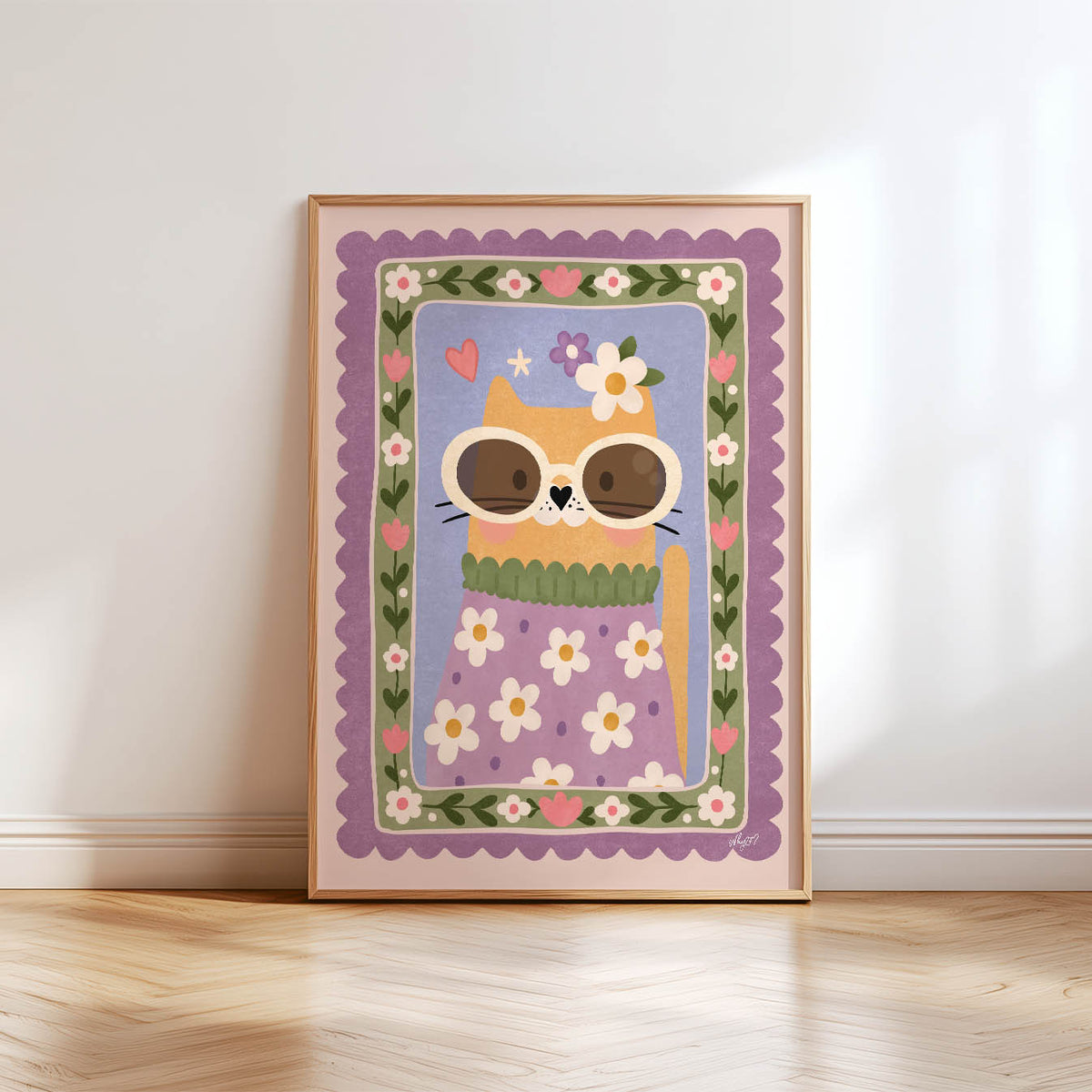 Blumenkatze Poster
