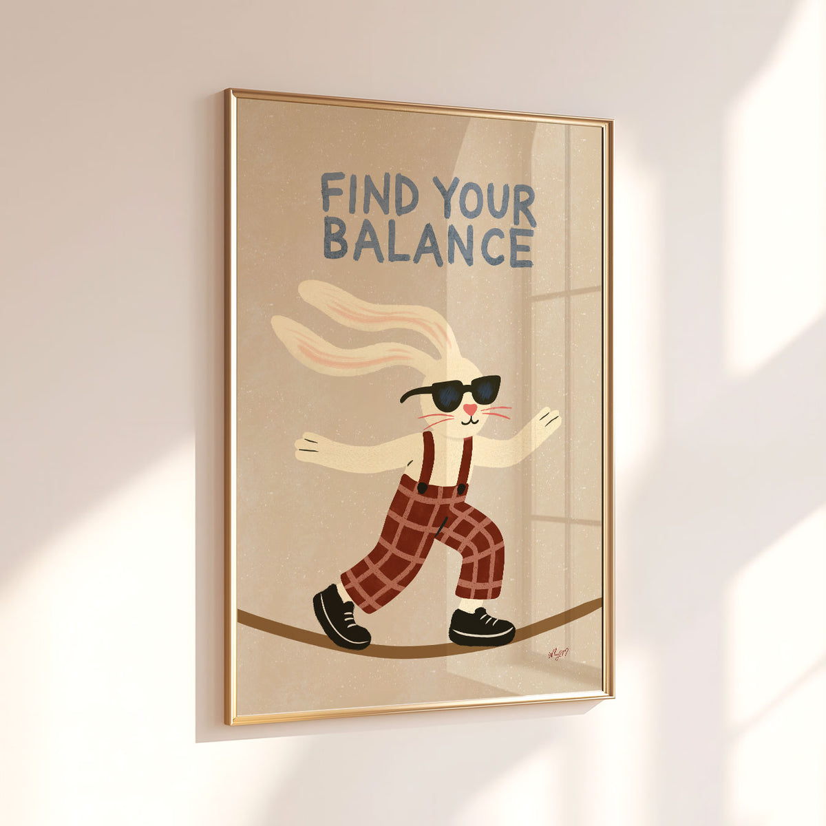 Find Your Balance Cream Poster