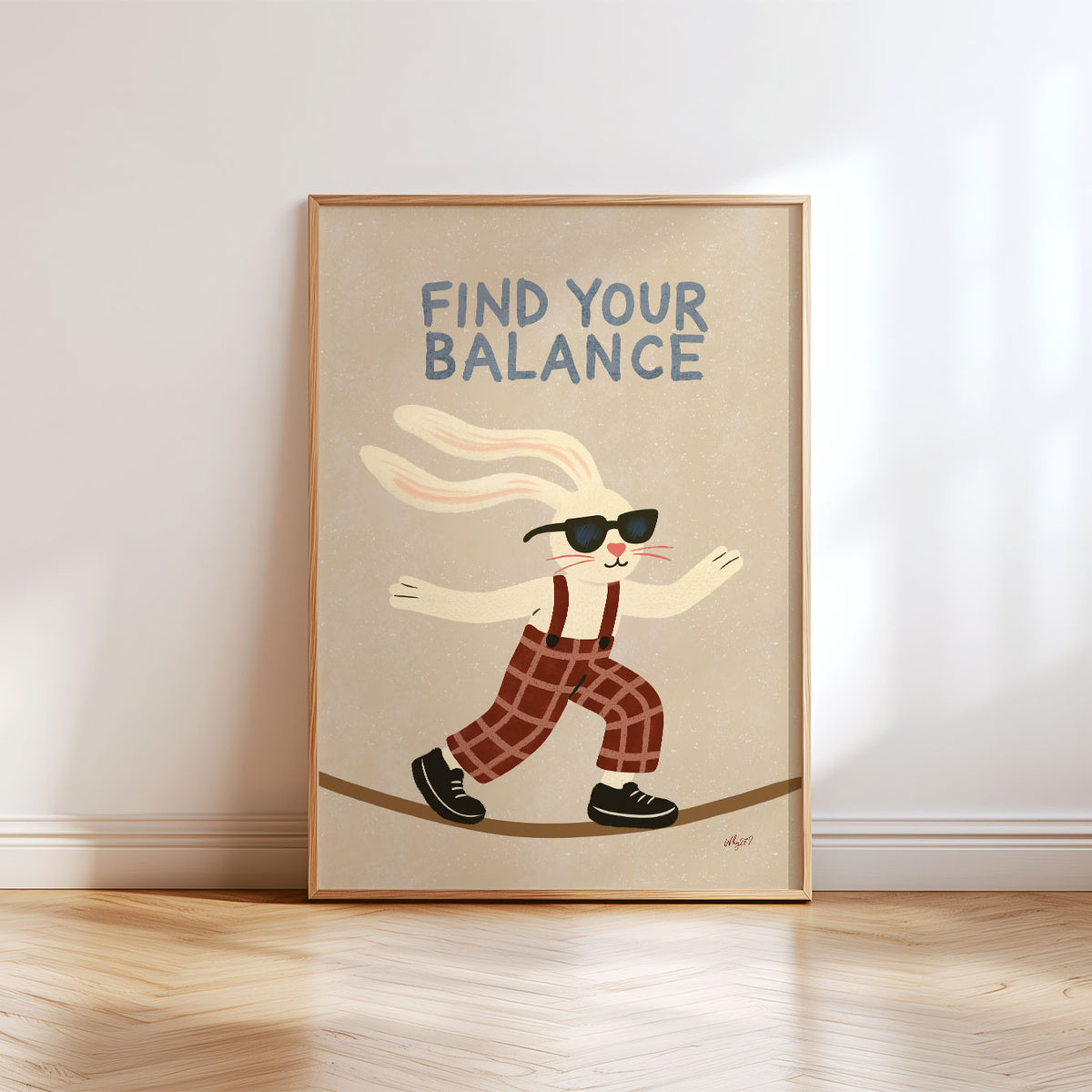 Find Your Balance Cream Poster