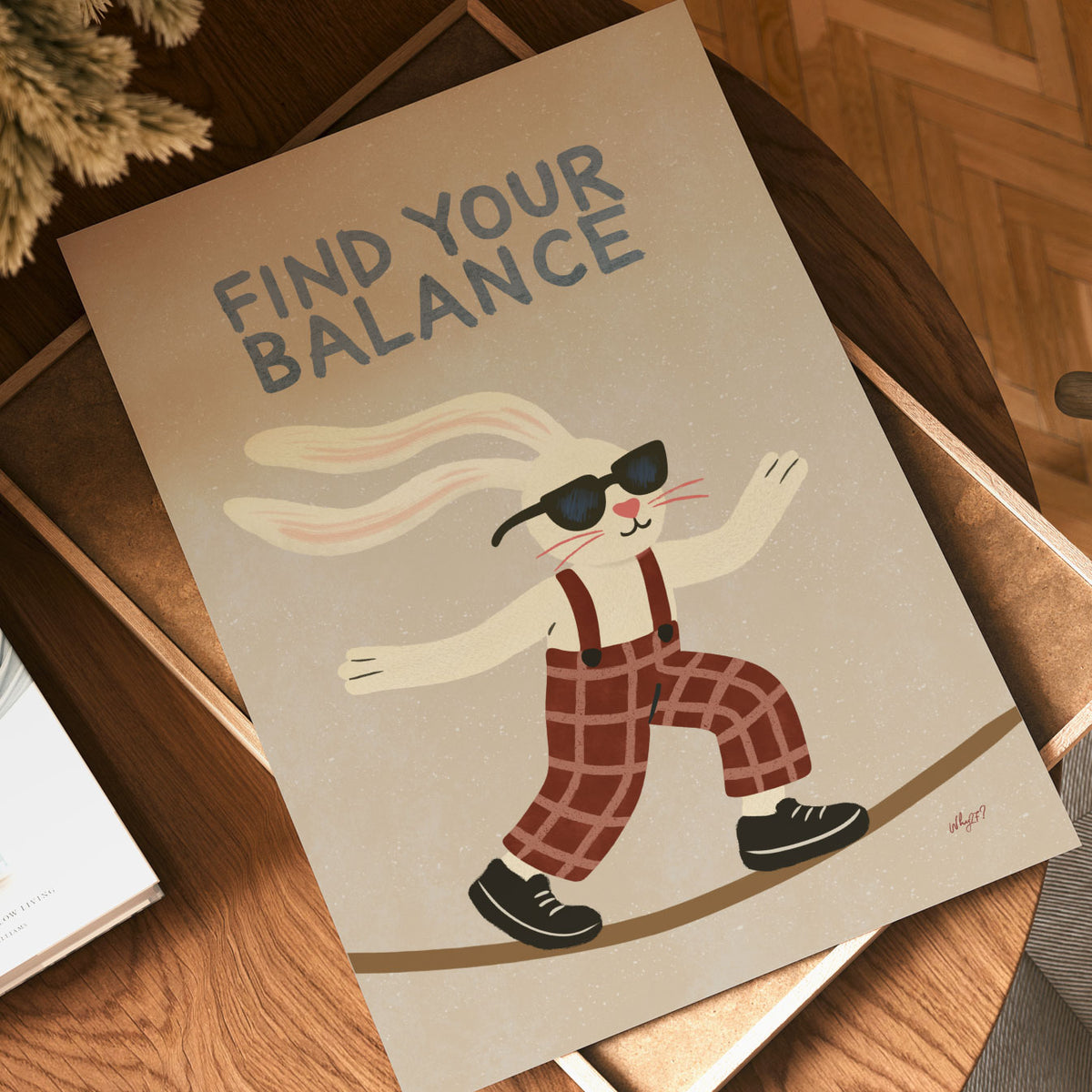 Find Your Balance Cream Poster