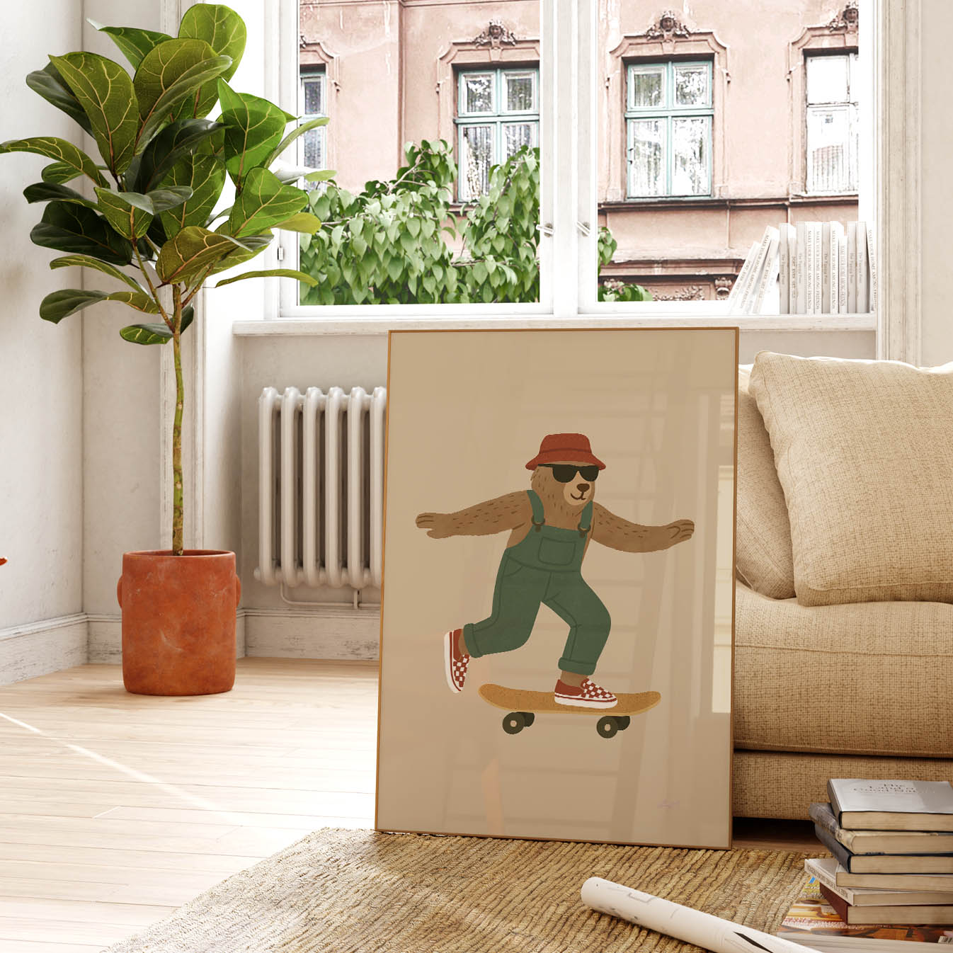 Skater-Bär-Poster