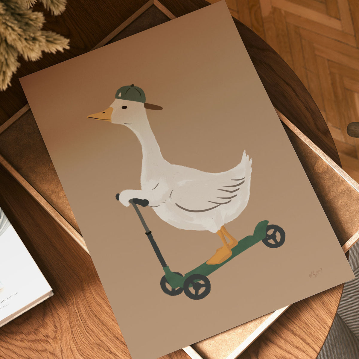 Scooter Duck Sand Poster